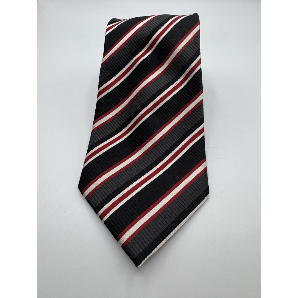 Donald Trump Signature Tie Men Silk Striped Black White Red Power Standard